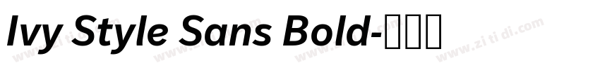 Ivy Style Sans Bold字体转换
